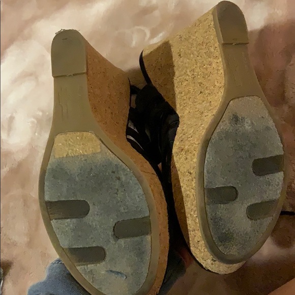 Fergalicious black lace up wedges, size 8 - Picture 3 of 3